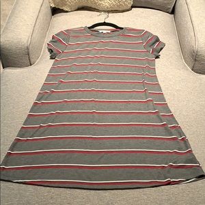 Striped t-shirt dress juniors medium